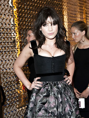 Daisy Lowe cleavage at Louis Vuitton New Bond Street store opening after party