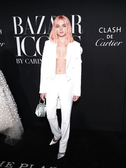 Charlotte Lawrence braless at Harper's BAZAAR celebrates ICONS by Carine