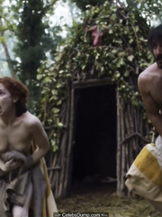 Camilla Diana nude tits and ass in The Name of the Rose s01e02 (2019)