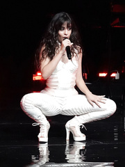 Camila Cabello performing at Verizon Up private concert in Miami - September