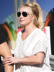 Britney Spears see through at Le Pain in Beverly Hills - July 12, 2019