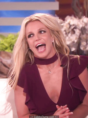 Britney Spears in short dress at TV show
