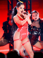 Becky G posing and performs at 2019 Latin American Music Awards - October 17,