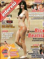 Beatriz Rico topless paparazzi photos in Interviu Magazine, July 2007
