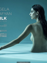 Angela Sarafyan naked in a milk for Irk Magazine Fall/Winter Issue #9 2019