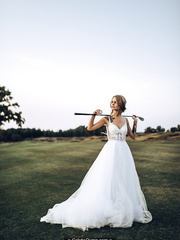 Anastasiya Scheglova in wedding dress photoshoot