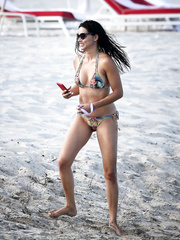 Adriana Lima in bikini on the beach in Miami - August 13 2019