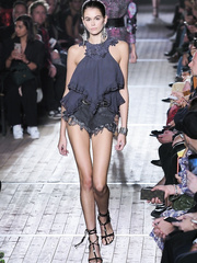 Kaia Gerber walks runway at Isabel Marant Fashion Show in Paris - September 26,