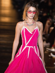 Bella Hadid walks the runway during the Off-White Womenswear Spring/Summer 2020