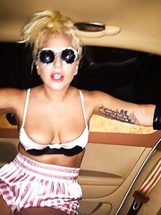 Lady Gaga Cleavage (2 Photos)