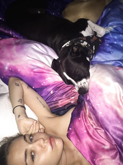 Miley Cyrus Topless (3 Photos)