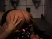 Danielle Munro - Gutterballs - uncensored bathroom blow job scene