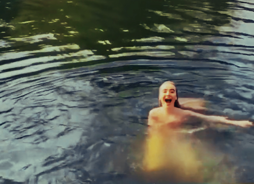 823px x 599px - Sabrina Carpenter Skinny Dipping TikTok Video - Celebs Roulette Tube