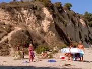 Actresses with thin legs Danielle Corley nude and Carrie Richards nude in Nudist Beach hot sex scene
