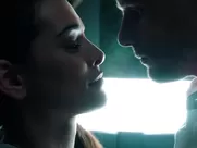 Man entices Natalie Martinez and finally hooks up with her in elevator in Into the Dark real sex in mainstream european cinema