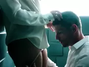 Man entices Natalie Martinez and finally hooks up with her in elevator in Into the Dark real sex in mainstream european cinema