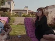 Lady Gaga dares to give outdoor interview with naked tits in Gaga five Foot two (2017) mainstream cinema unsimulated sex