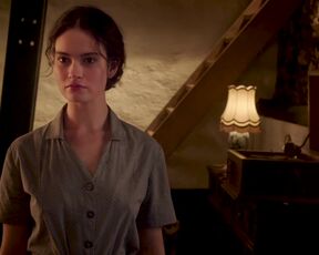 Lily James nude - The Exception (2016) unsimulated sex mainstream cinema