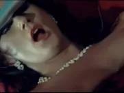 Steamy charmer Celine Noiret nude in red corset masturbates to VR porn in erotic movie funny sex in mainstream cinema