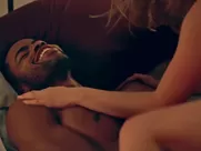 Steamy girls Tru Collins and Hayley Kiyoko have a threesome in explicit sex scene softcore sex scene