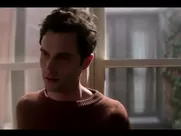 TV series You sex scenes of blonde girl Elizabeth Lail kissing and being humped extra mile scenes