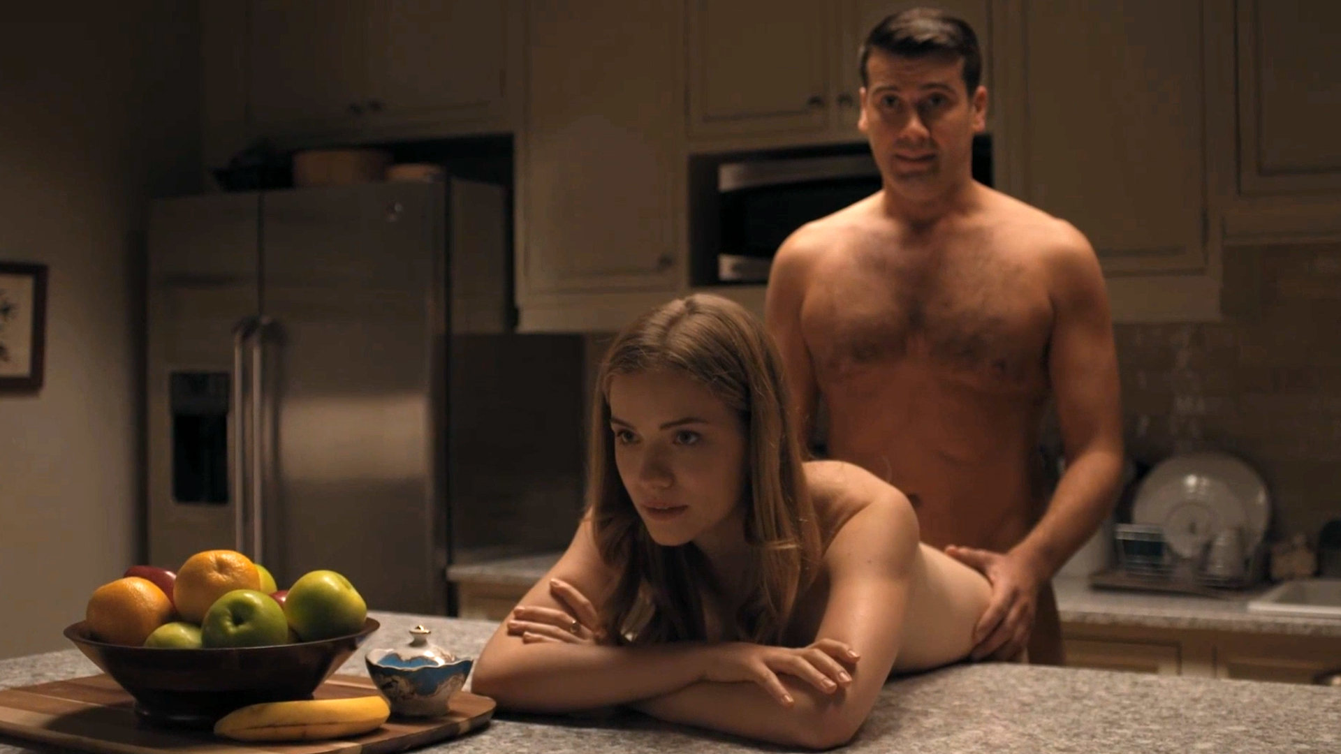 Willa Fitzgerald (24 years) in sexy scene from Alpha House (s02 e10, 2015)....