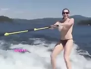 Chelsea Handler Waterskiing Video
