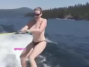 Chelsea Handler Waterskiing Video