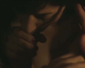 Explicit blowjob condomed penis from French movie