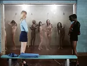 Black Alley Cats- shower scene and nude wrestling