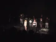 Kirstin Schwab naked on stage in Heile mich (2019)