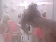 Leila and Johanna shower nude Big Brother Finland