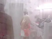 Leila and Johanna shower nude Big Brother Finland