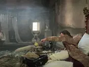 Emma Amos - Rowing with the Wind (1988)