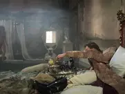 Emma Amos - Rowing with the Wind (1988)