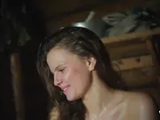 Girls in sauna and running nude