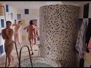 Group shower from unknown european movie