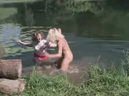 Skinny dipping scene from Zombie Lake