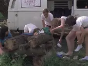 Skinny dipping scene from Zombie Lake