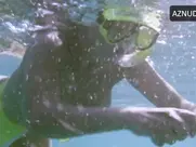 Shae Marks and Julie K. Smith topless swimming