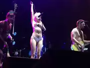 Popular Russian singer Alisa Vox naked on stage