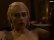 Emilia Clarke - Flashing her naked body, Wet body