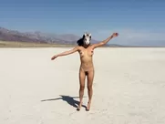 Naked Asian Art Performance of a beach unsimulated sex mainstream cinema