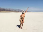 Naked Asian Art Performance of a beach unsimulated sex mainstream cinema
